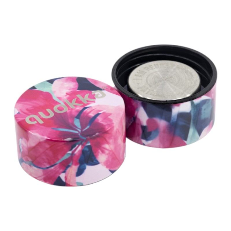 Quokka Solid - Butelka termiczna ze stali nierdzewnej 510 ml (Pink Bloom) - obrazek 3